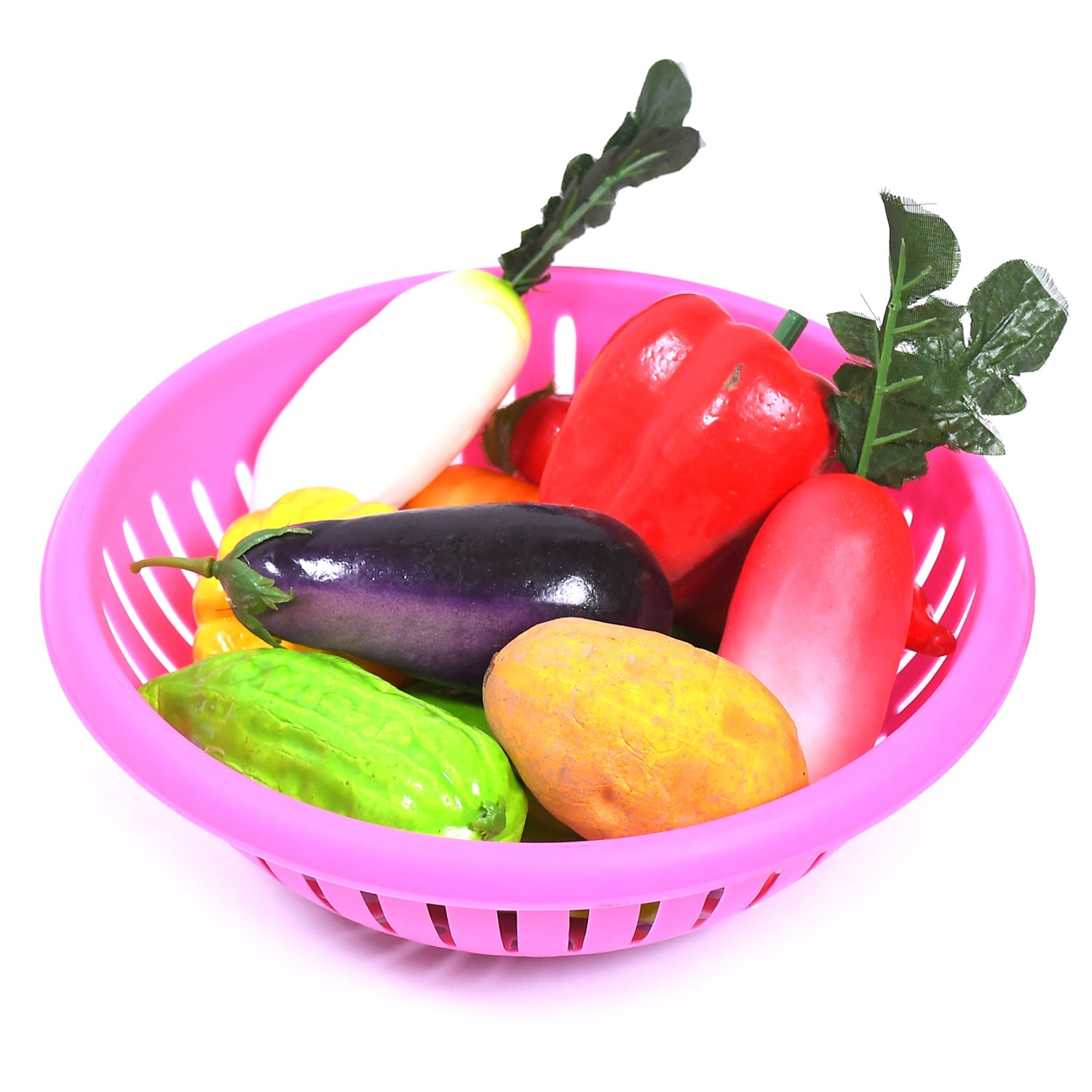 5245 Round Unbreakable Plastic Basket with Handle, Organizers & Storage Basket for Fish, Fruit, Vegetable, Multipurpose Use ( MOQ = 10 ) DeoDap 5245 Round Unbreakable Plastic Basket with Handle, Organizers & Storage Basket for Fish, Fruit, Vegetable, Multipurpose Use ( MOQ = 10 ) DeoDap